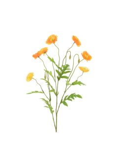 Poppy Spray 78cm Light Orange
