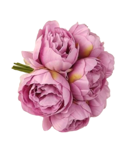 26cm Mauve Peony Posy x 7 Heads