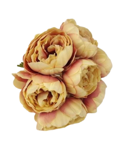 26cm Pink Peony Posy x 7 Heads