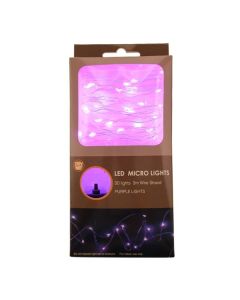 3m 30 Micro LED String Lights Purple