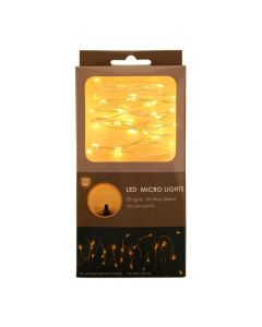 3m 30 Micro LED String Lights Yellow (Amber)