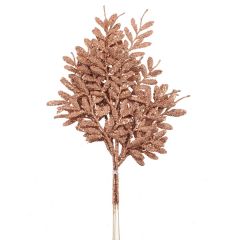 40cm Berberis Spray Glittered Copper