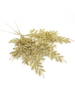 40cm Berberis Spray Glittered Gold
