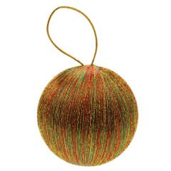8cm Spun Metallic Bauble Assorted
