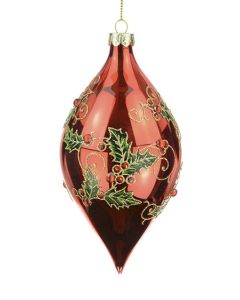 GLASS Meserve Finial 15cm Red