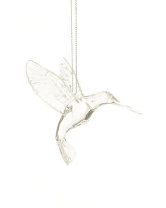 Clear Hummingbird Ornament 10cm