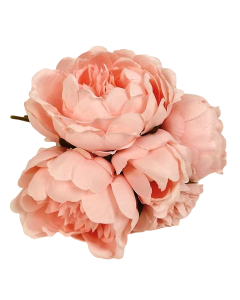 28cm Light Coral Peony Posy