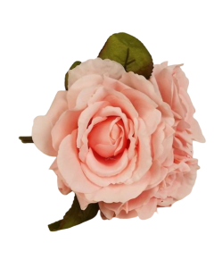 24cm Light Coral Open Rose Posy
