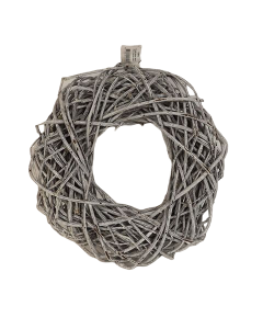 Wreath Willow 30cm Stone Washed White
