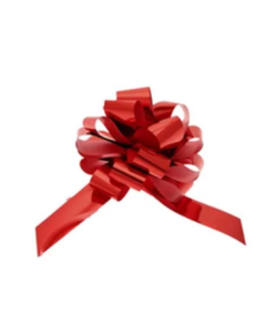 50mm Red Metallic Pull Bows x 20pcs