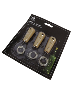 Pack Of 3 8 Led Cork Garland