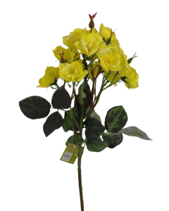 51cm Wild Rose Spray Yellow