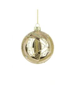 GLASS Fayola Bauble 8cm Rose Gold