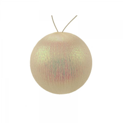 8cm Spun Metallic Bauble Iridescent