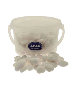 4kg Bucket 20-40mm Tumbled Snow White Stones