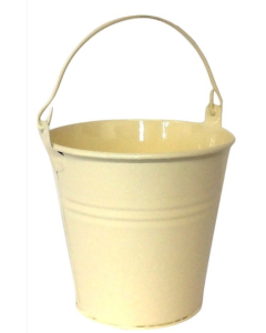 Cream Zinc Bucket Diameter - 5cm