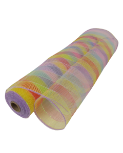 Eleganza Deco Mesh Pastel Rainbow 53cm x 9.1mtr