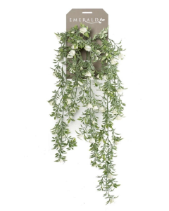 Rose Mini Hanging Bush 75cm Cream