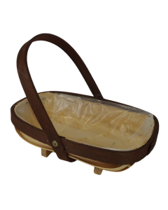 Natural Trug Brown Rim 25cm