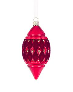 GLASS Zoe Finial 12cm Red
