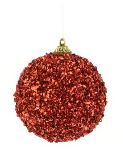 Shimmer Glitterball 8cm Red