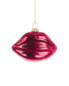GLASS Lip Hanger 9x6cm Red