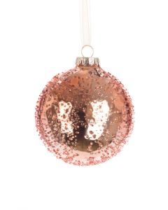 GLASS Beatrice Bauble 8cm Orange