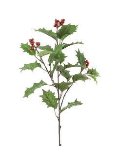Holly Spray W/Berries 72cm Green