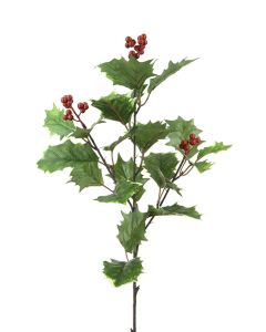 Holly Spray W/Berries 72cm Variegated