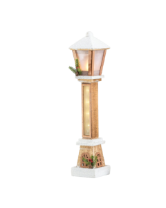 62cm Wooden Lantern w/LED Brown