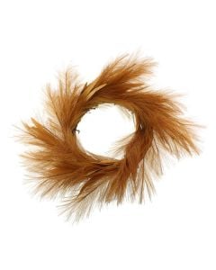 58cm Pampas Wreath Rust