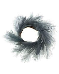 58cm Pampas Wreath Blue