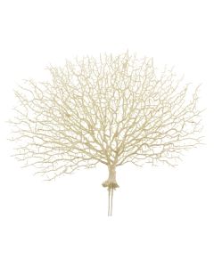 50cm Glittered Coral Pick White