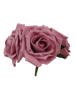 Large Cottage Foam Rose 8cm x 5 Heads Vintage Rose