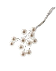 6mm Pearls On Stem White x 72pcs