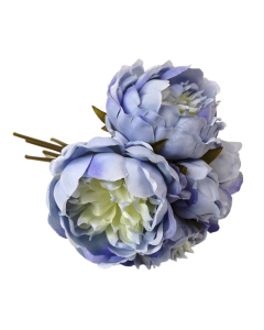 28cm Blue Peony Posy