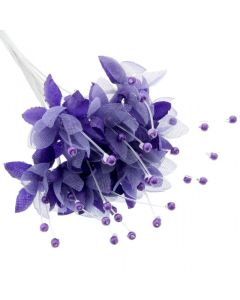 Pearled Babies Breath 6 Bunches Of 12 Stems Purple