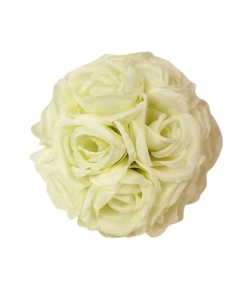 7" Rose Ball Hanger Cream
