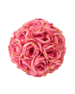9" Rose Ball Hanger Pink