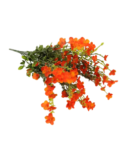 45cm Blossom Foliage Bouquet Orange