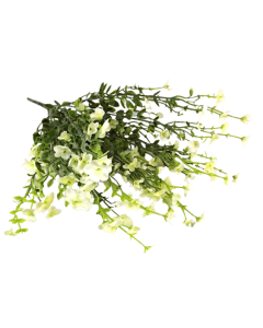 45cm Blossom Foliage Bouquet Cream