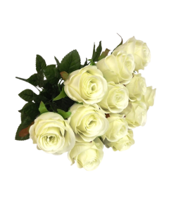 45cm Rosebud Bouquet Cream