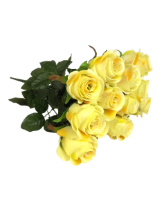 45cm Rosebud Bouquet Yellow