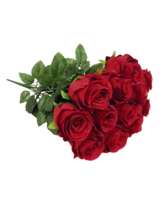 45cm Rosebud Bouquet Red