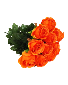 45cm Rosebud Bouquet Orange