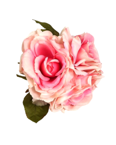 24cm Baby Pink Open Rose Posy