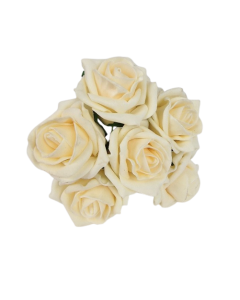Foam Colourfast Cottage Rose x 6 Vanilla Mist