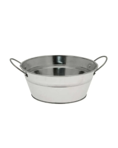 19cm (Diameter) Galvanised Round Bowl W/Ears