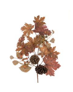 Autumn Maple Leaf Spray 91cm Brown