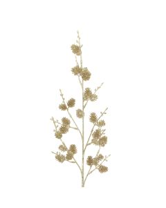 Sparkle Pine Cone Spray 75cm Platinum